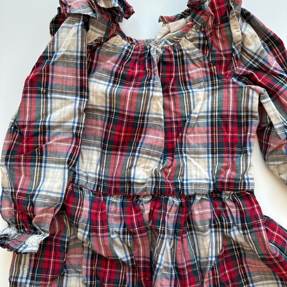 GAP Red and Blue Plaid Kids Formal Dress
